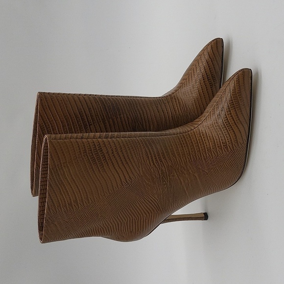 219- L'AGENCE Mariette Women's Ankle Stiletto Boots Tan Color Size 9 NWT - Picture 3 of 11